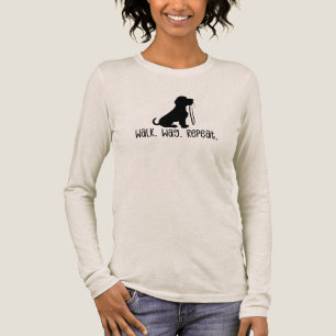 Dog Walking - Walk. Wag. Repeat. Tri-Blend Shirt