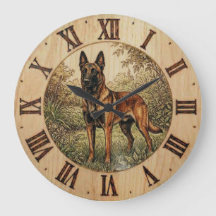 Dog Wall Clock – Wooden Home Decor