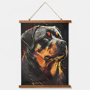 dog wall hangging Tapestry quote minimalist