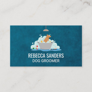 Dog Wash Pet Groomer Animal Services Business Card