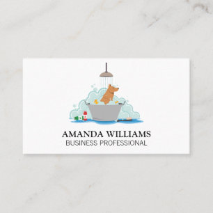 Dog Wash Shower Icon Business Card