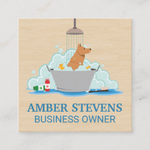 Dog Wash Square Business Card