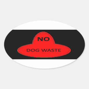 Dog Waste - NO Oval Sticker