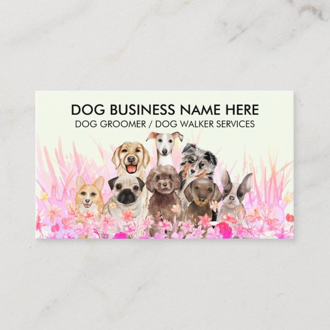 Dog Waste Removal Service Business Card (Front)