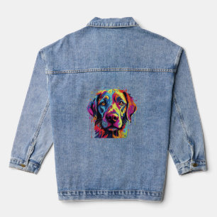 Dog Watercolor Essential T-Shirt Denim Jacket