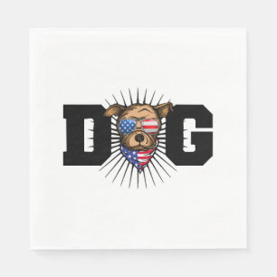 Dog Wear Flag Napkin