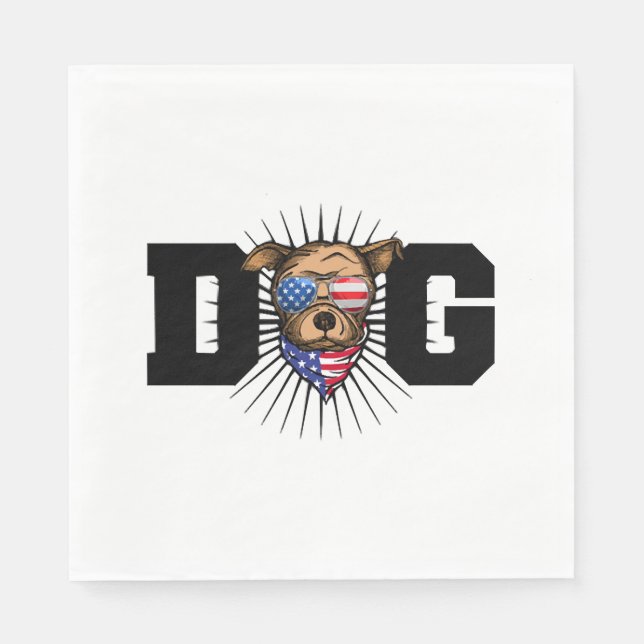 Dog Wear Flag Napkin (Front)