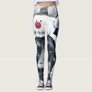 Dog wearing a Reindeer Hat Leggings