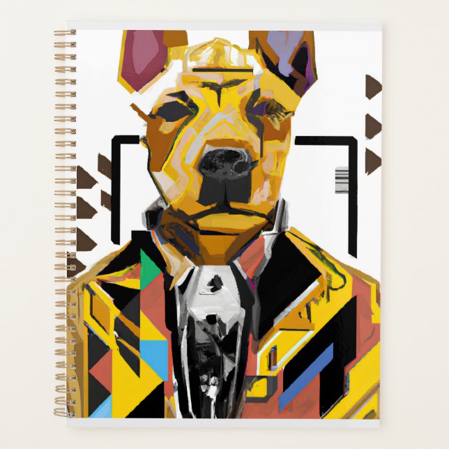 Dog Wearing a Suit: Digital Art Planner (Front)