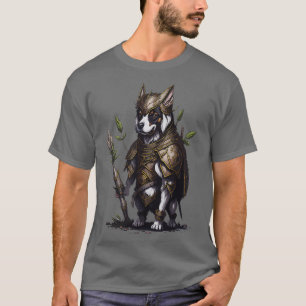Dog wearing ancient warrior armour T-Shirt