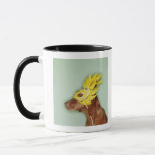 Dog wearing mask mug