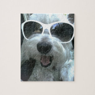 Dog Wearing Sunglasses Jigsaw Puzzle