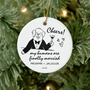 Dog Wedding Celebration Ornament
