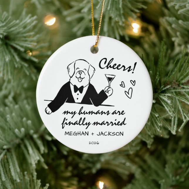 Dog Wedding Celebration Ornament (Tree)