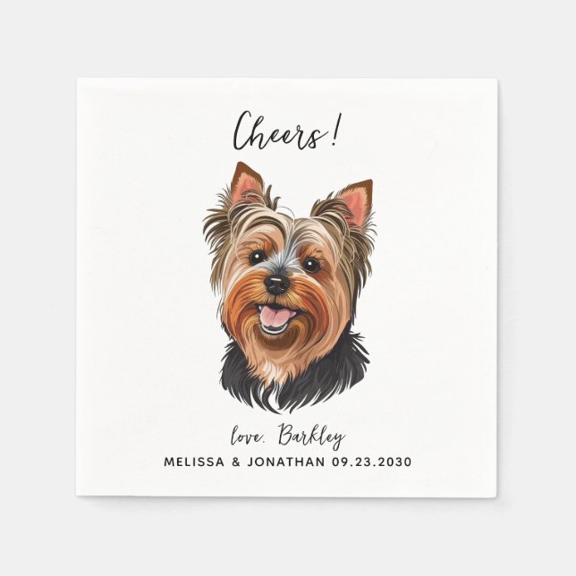 Dog Wedding Cocktail Napkin (Front)