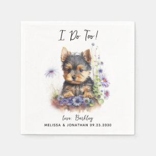 Dog Wedding Cocktail Napkin