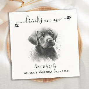 Dog Wedding Cocktail Napkin