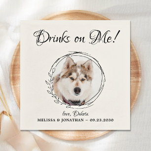 Dog Wedding Cocktail Napkin
