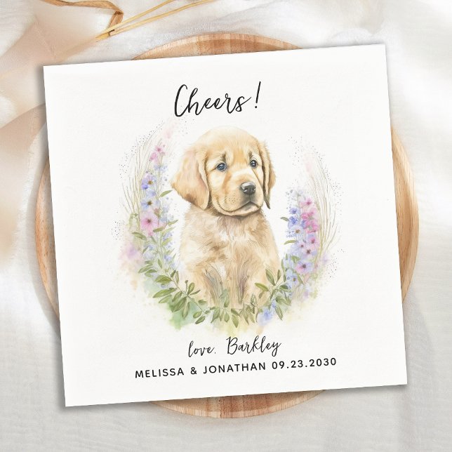Dog Wedding Cocktail Napkin (Creator Uploaded)