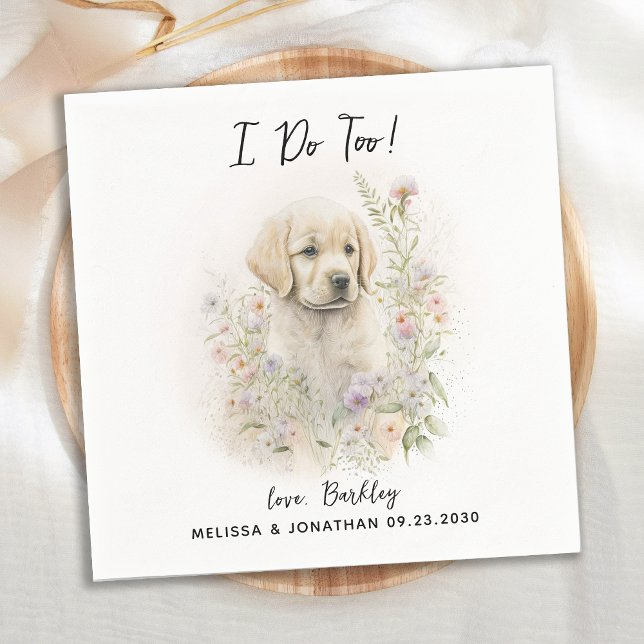 Dog Wedding Cocktail Napkin (Creator Uploaded)