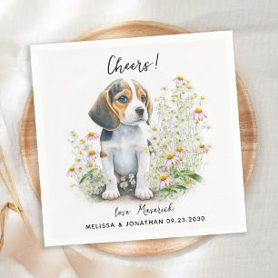 Dog Wedding Cocktail Napkin