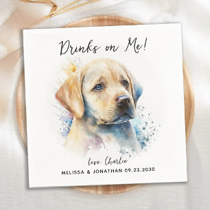 Dog Wedding Cocktail Napkin