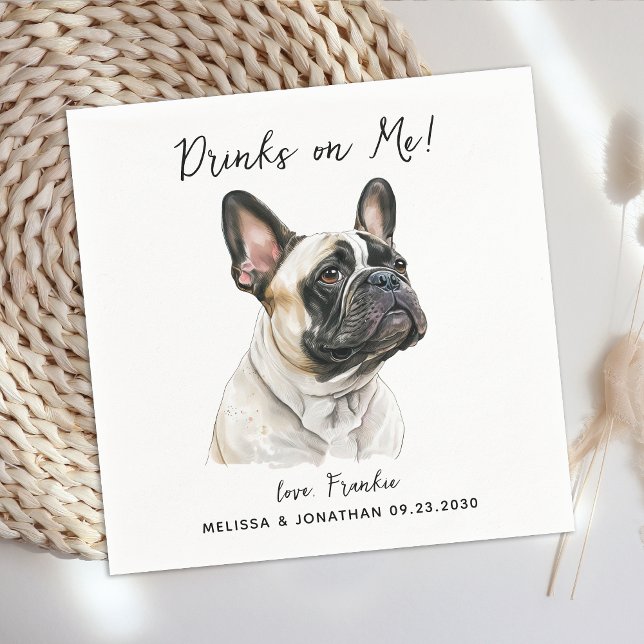 Dog Wedding Cocktail Napkin (Creator Uploaded)
