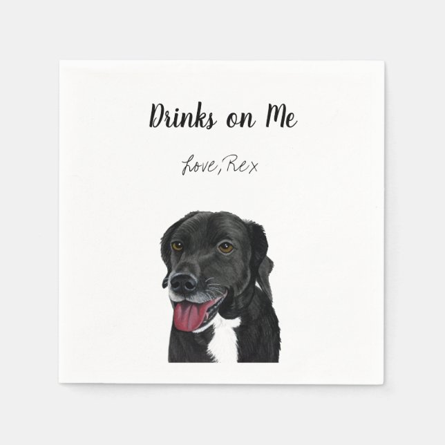 Dog Wedding Cocktail Napkins (Front)