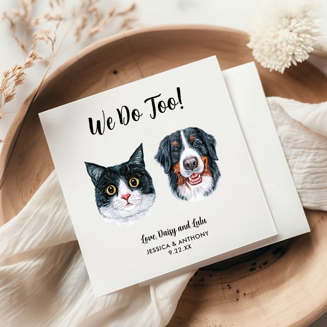 Dog Wedding Cocktail Napkins (Creator Uploaded)