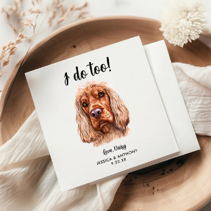 Dog Wedding Cocktail Napkins