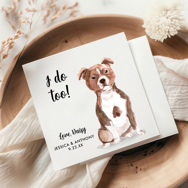 Dog Wedding Cocktail Napkins (Creator Uploaded)