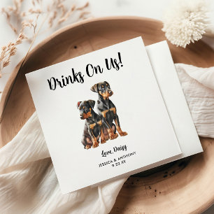 Dog Wedding Cocktail Napkins