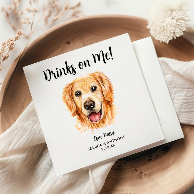 Dog Wedding Cocktail Napkins (Creator Uploaded)