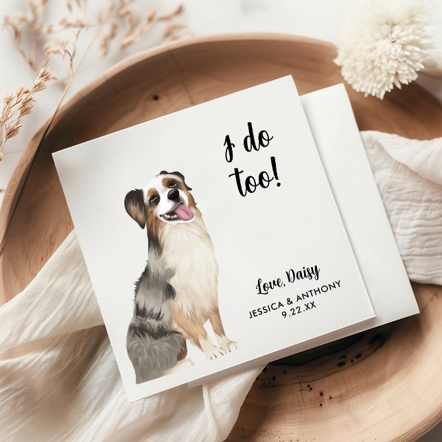 Dog Wedding Cocktail Napkins (Creator Uploaded)