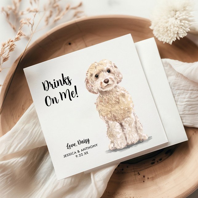 Dog Wedding Cocktail Napkins (Creator Uploaded)