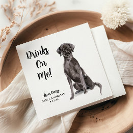 Dog Wedding Cocktail Napkins