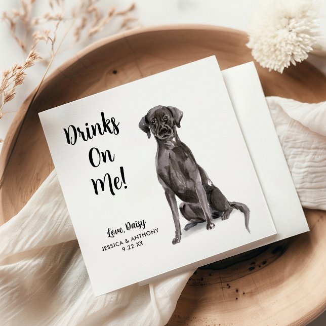 Dog Wedding Cocktail Napkins (Creator Uploaded)