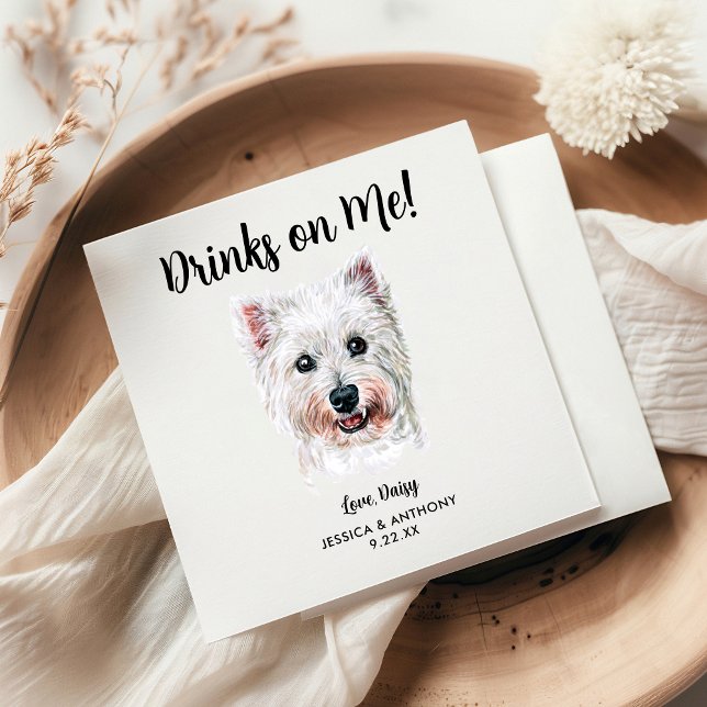 Dog Wedding Cocktail Napkins (Creator Uploaded)