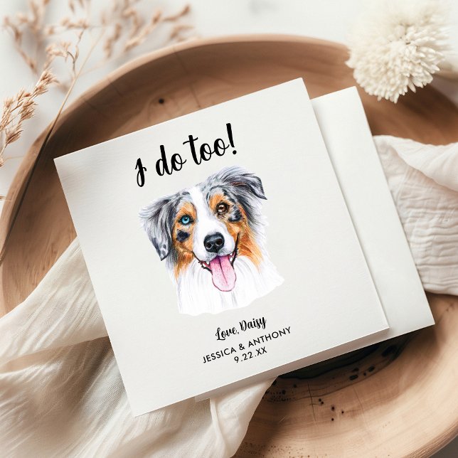 Dog Wedding Cocktail Napkins (Creator Uploaded)