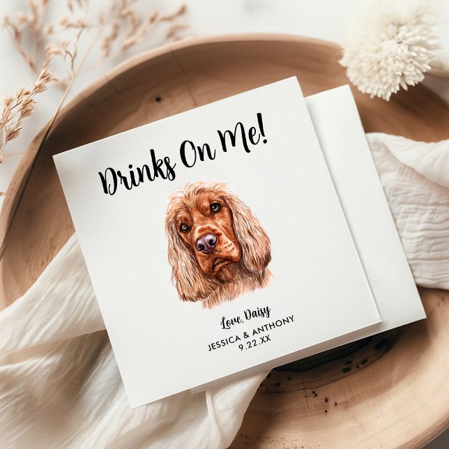 Dog Wedding Cocktail Napkins (Creator Uploaded)