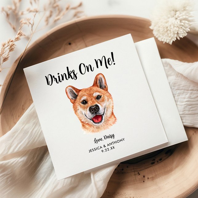 Dog Wedding Cocktail Napkins (Creator Uploaded)