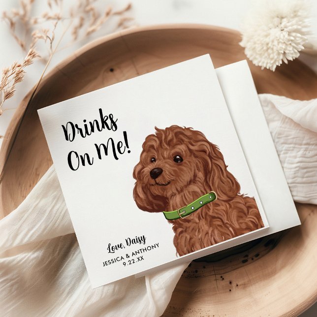 Dog Wedding Cocktail Napkins (Creator Uploaded)