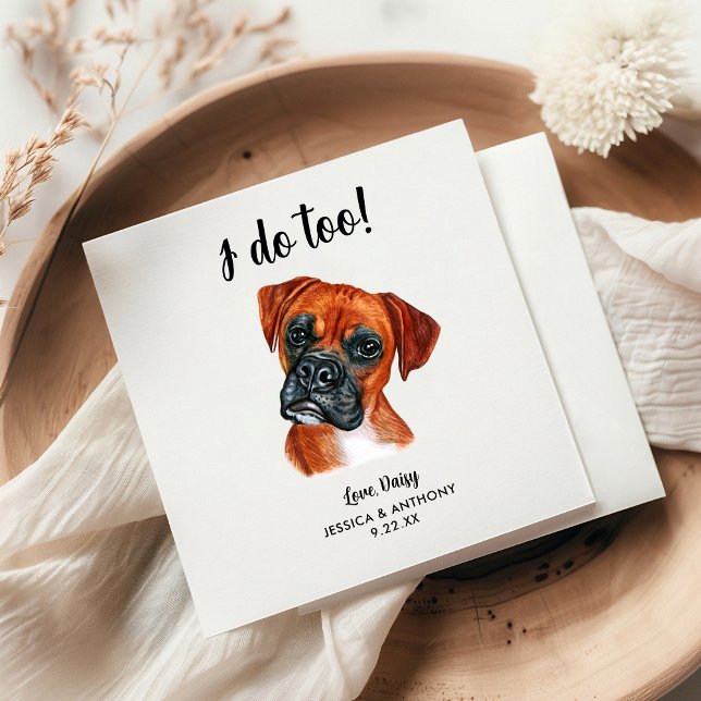 Dog Wedding Cocktail Napkins (Creator Uploaded)