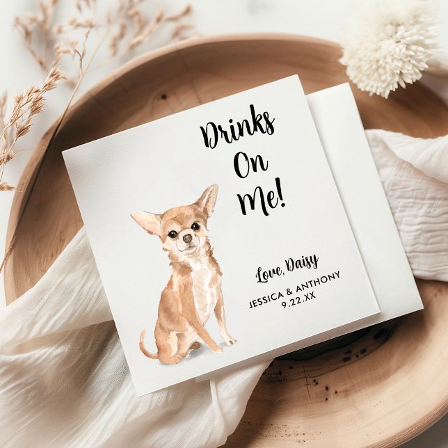 Dog Wedding Cocktail Napkins (Creator Uploaded)