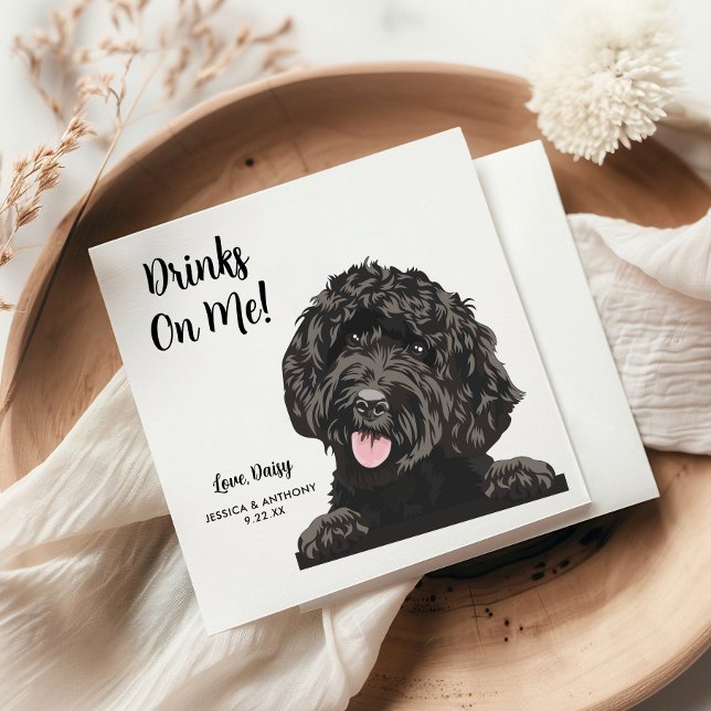 Dog Wedding Cocktail Napkins (Dog Wedding Napkins)