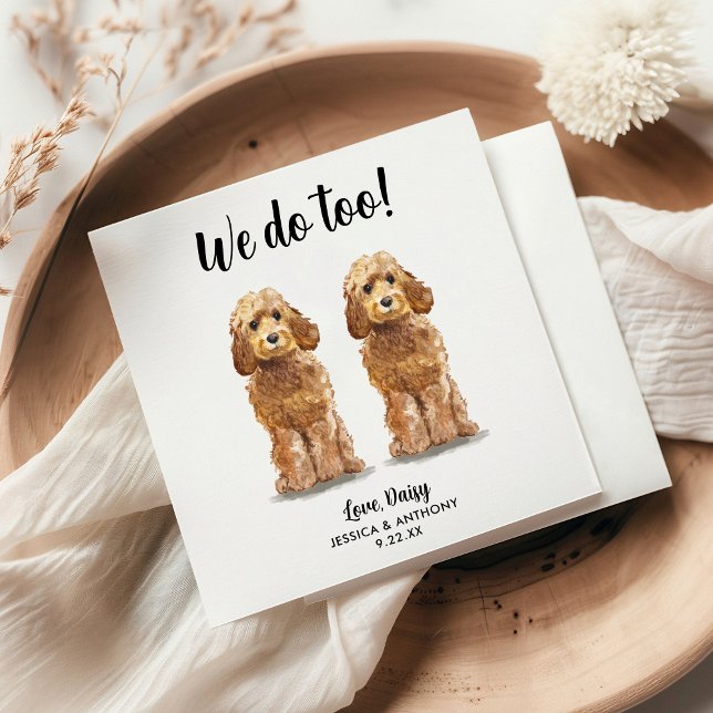 Dog Wedding Cocktail Napkins (Creator Uploaded)