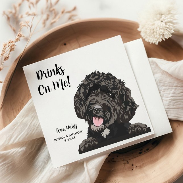 Dog Wedding Cocktail Napkins (Dog Wedding Paper Napkins)