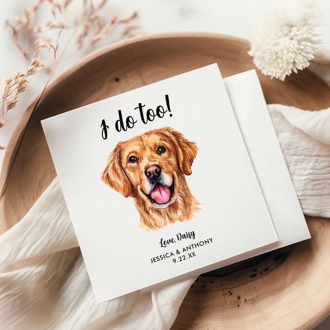 Dog Wedding Cocktail Napkins (Creator Uploaded)