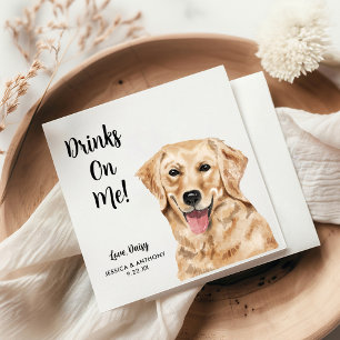 Dog Wedding Cocktail Napkins