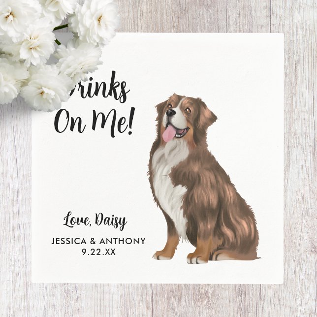 Dog Wedding Cocktail Napkins (Creator Uploaded)